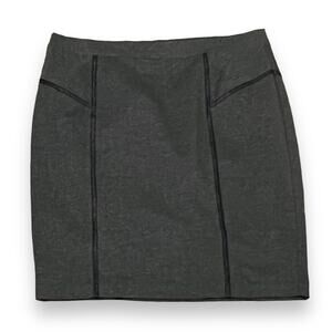 Apt 9 Bodycon Stretchy Pull On Tube Business Casual Mini Skirt Size L Gray Black